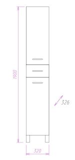 Пенал напольный Onika Модерн 403213 32см белый